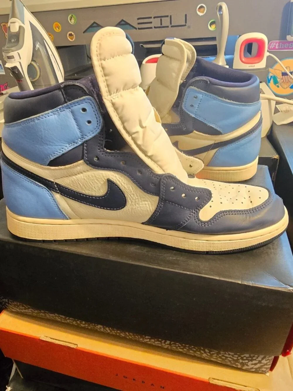 Jordan 1 Retro OG High Obsidian UNC 2019, 666088-140